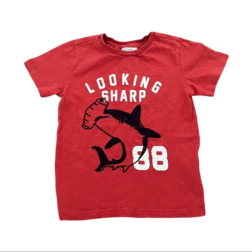 FatFace Shark Tee, Size 5/6